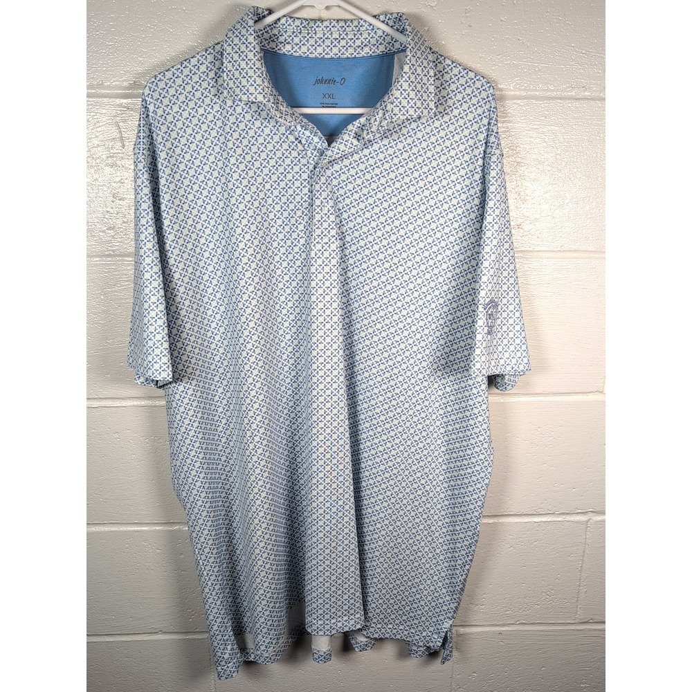 Johnnie-O Worthington Hills Golf Polo Shirt White XXL Men